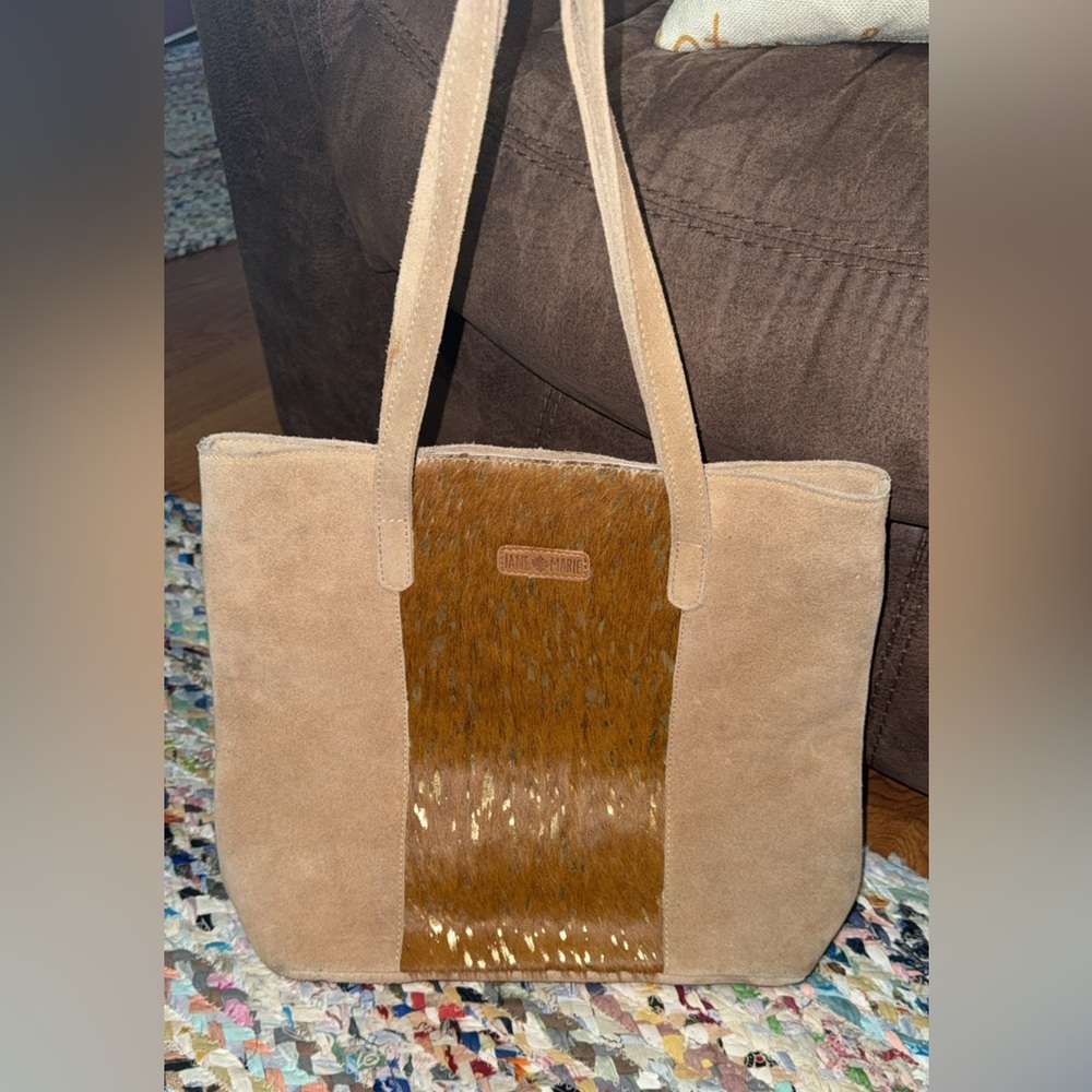 Jane Marie Suede Tote Bag